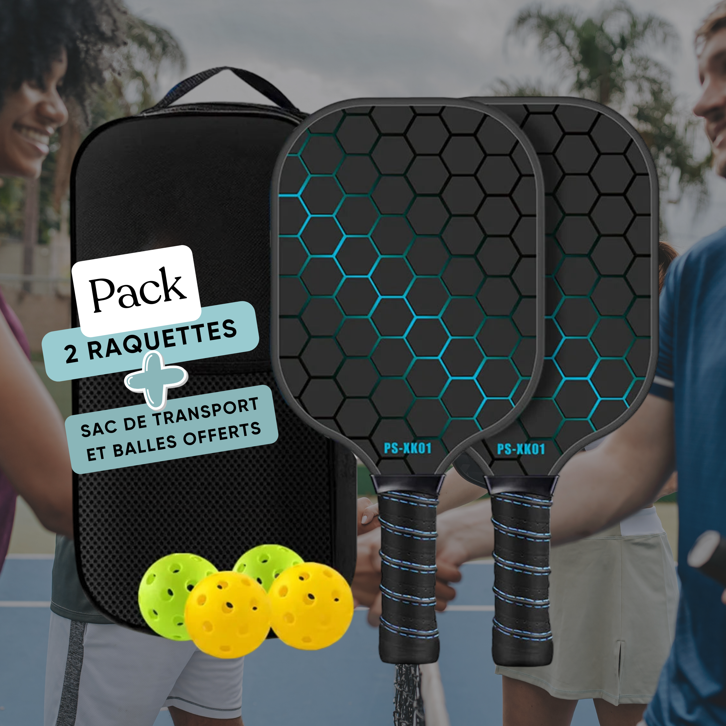 Black Edition Duo Pack - Raquettes Pickleball