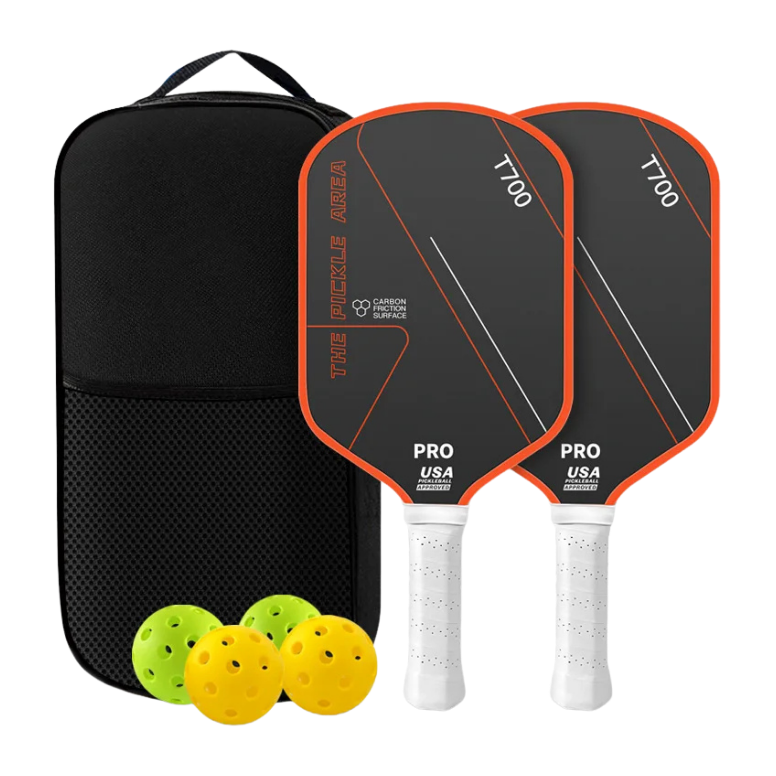 duo_pack_raquette_pickleball_orange_housse_balle