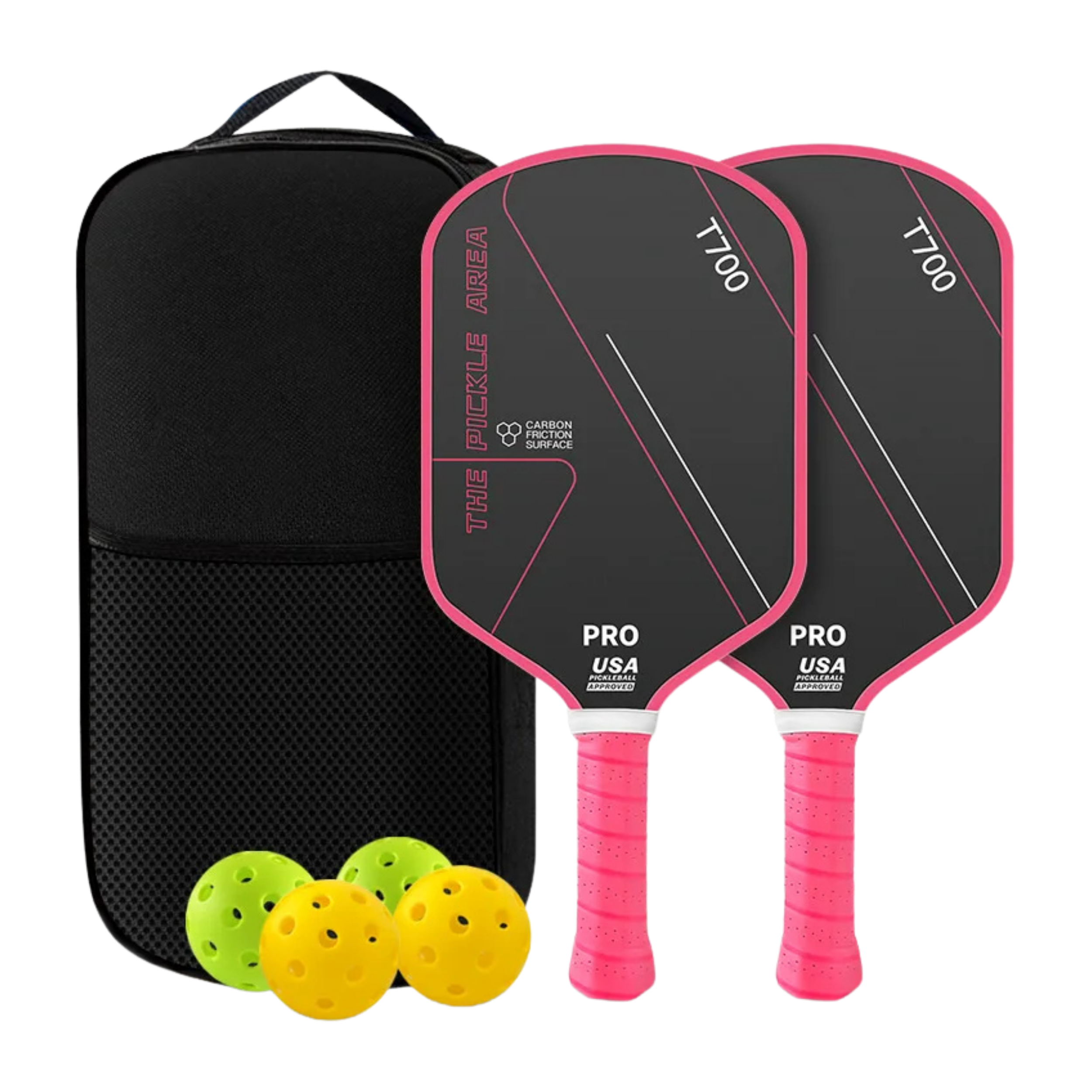 duo_pack_raquette_pickleball_rose_housse_balle