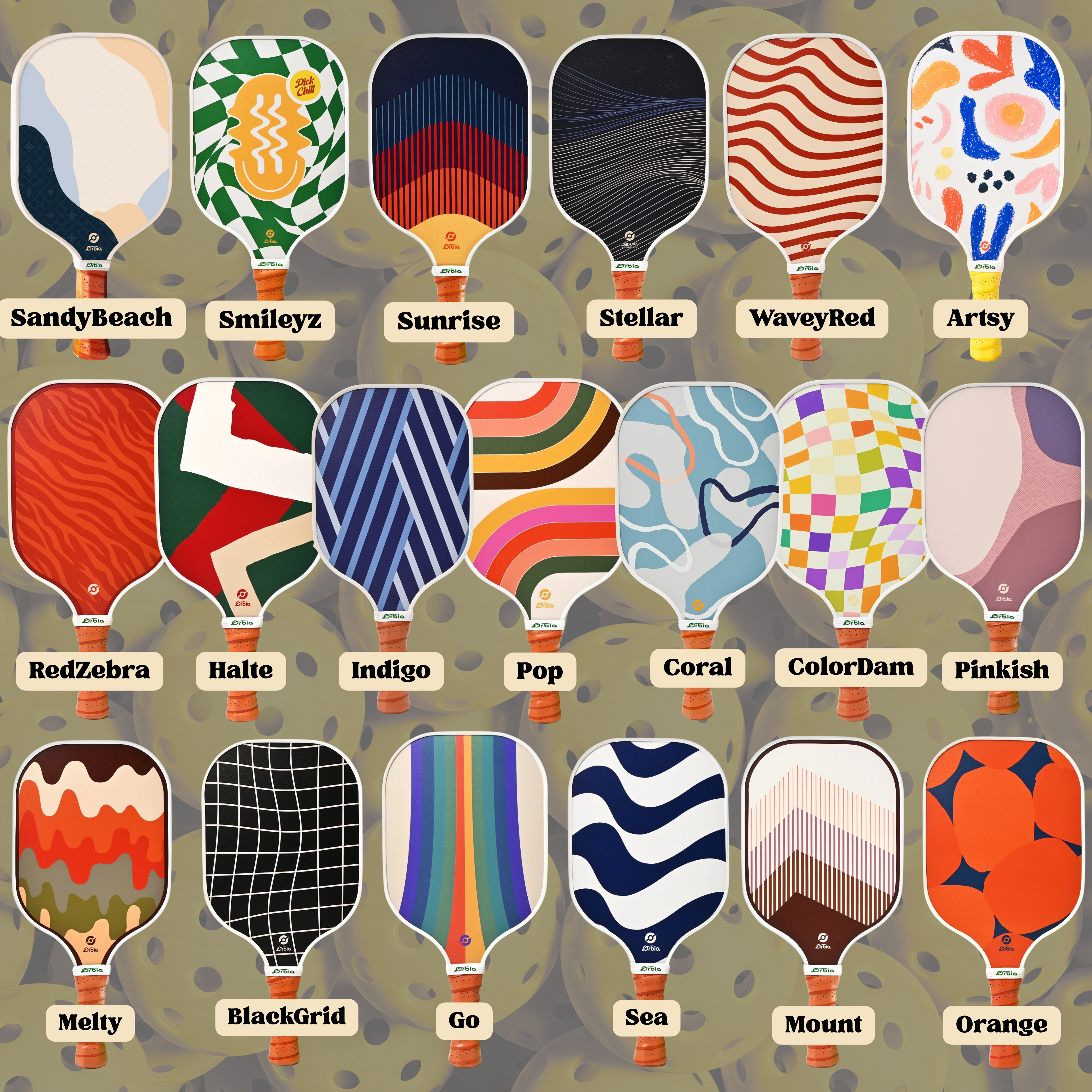 gamme complète raquette pickleball graphic 