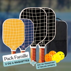 pack famille - 4 raquettes pickleball 