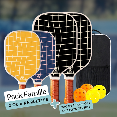 pack famille - 4 raquettes pickleball 