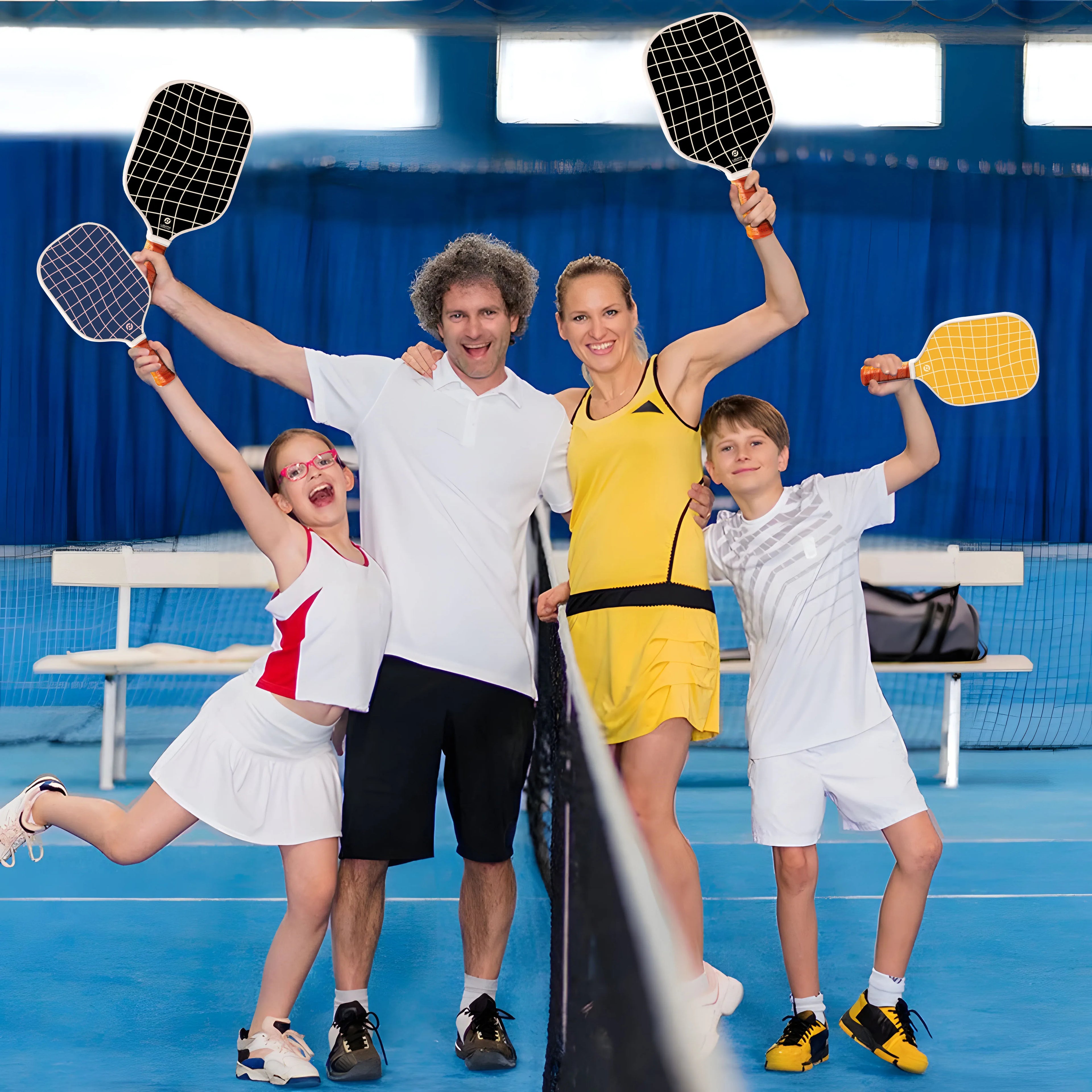 photo famille pickleball 