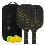 set duo raquette pickleball black edition jaune