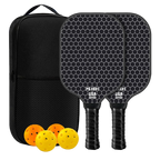 set duo raquette pickleball black edition noir